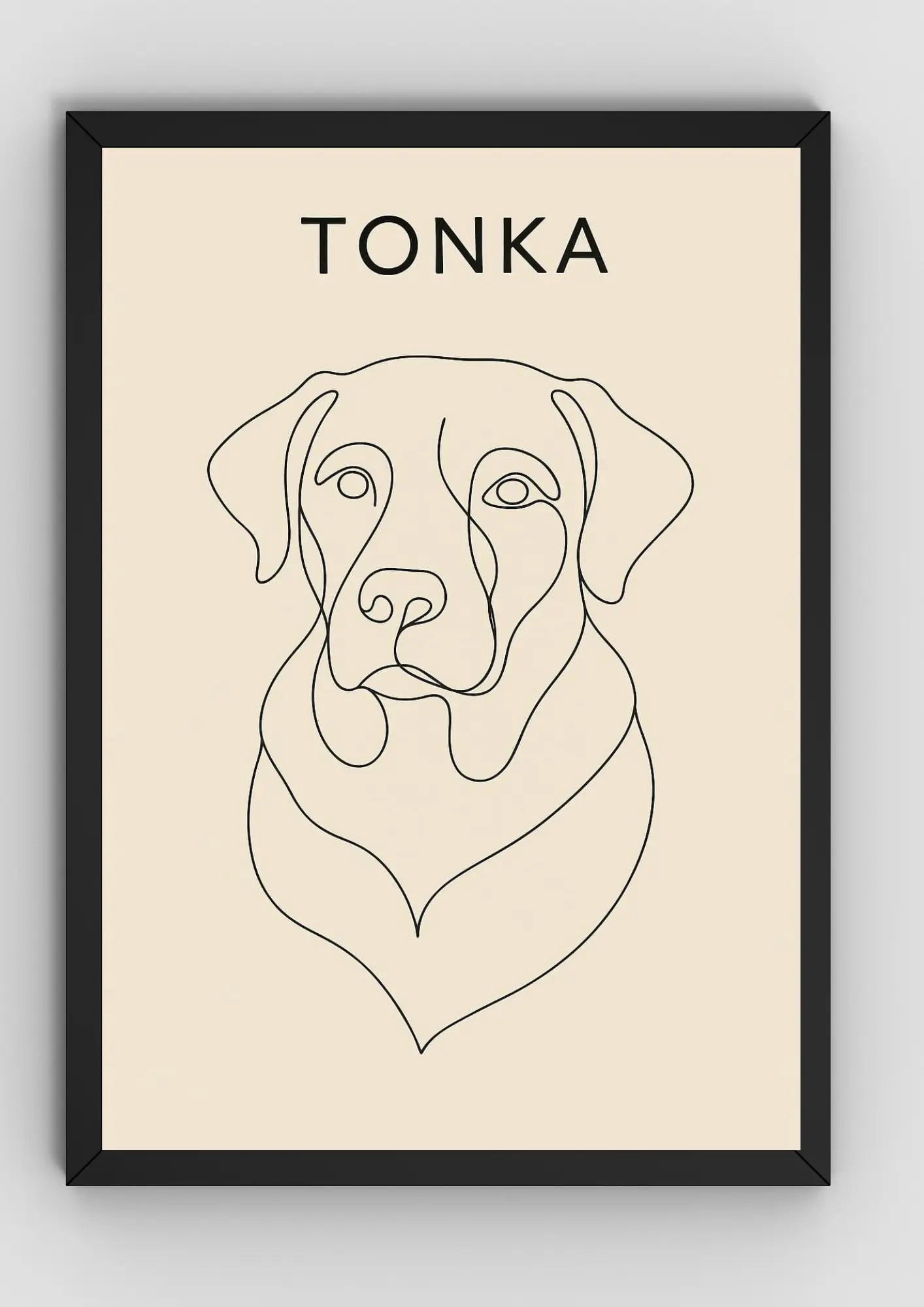 Retrato Mascota Personalizado Estilo One Line Minimalista