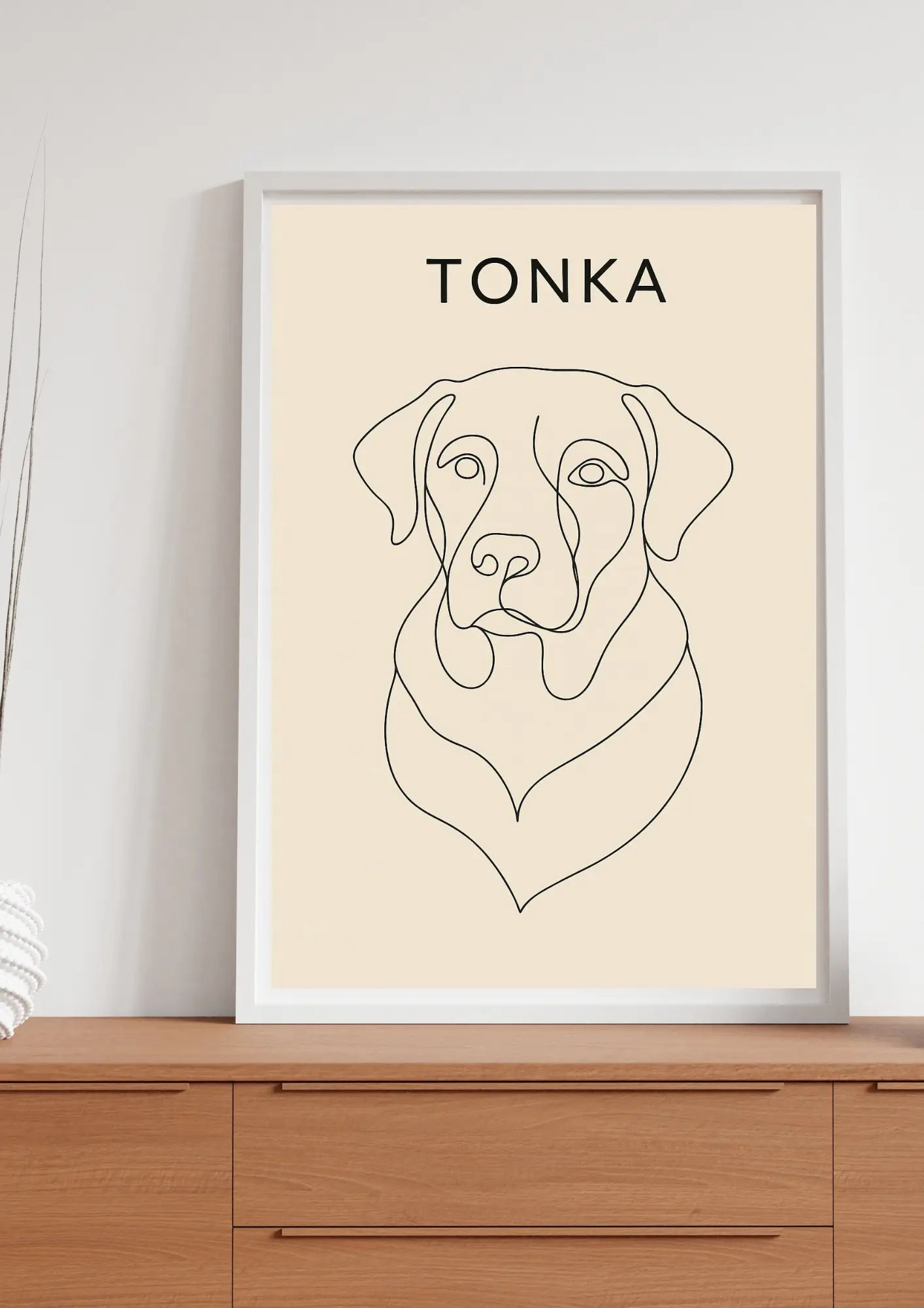 Retrato Mascota Personalizado Estilo One Line Minimalista