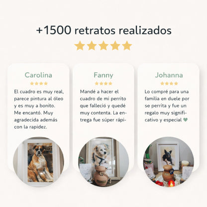 Cuadro Personalizado de Mascota Óleo
