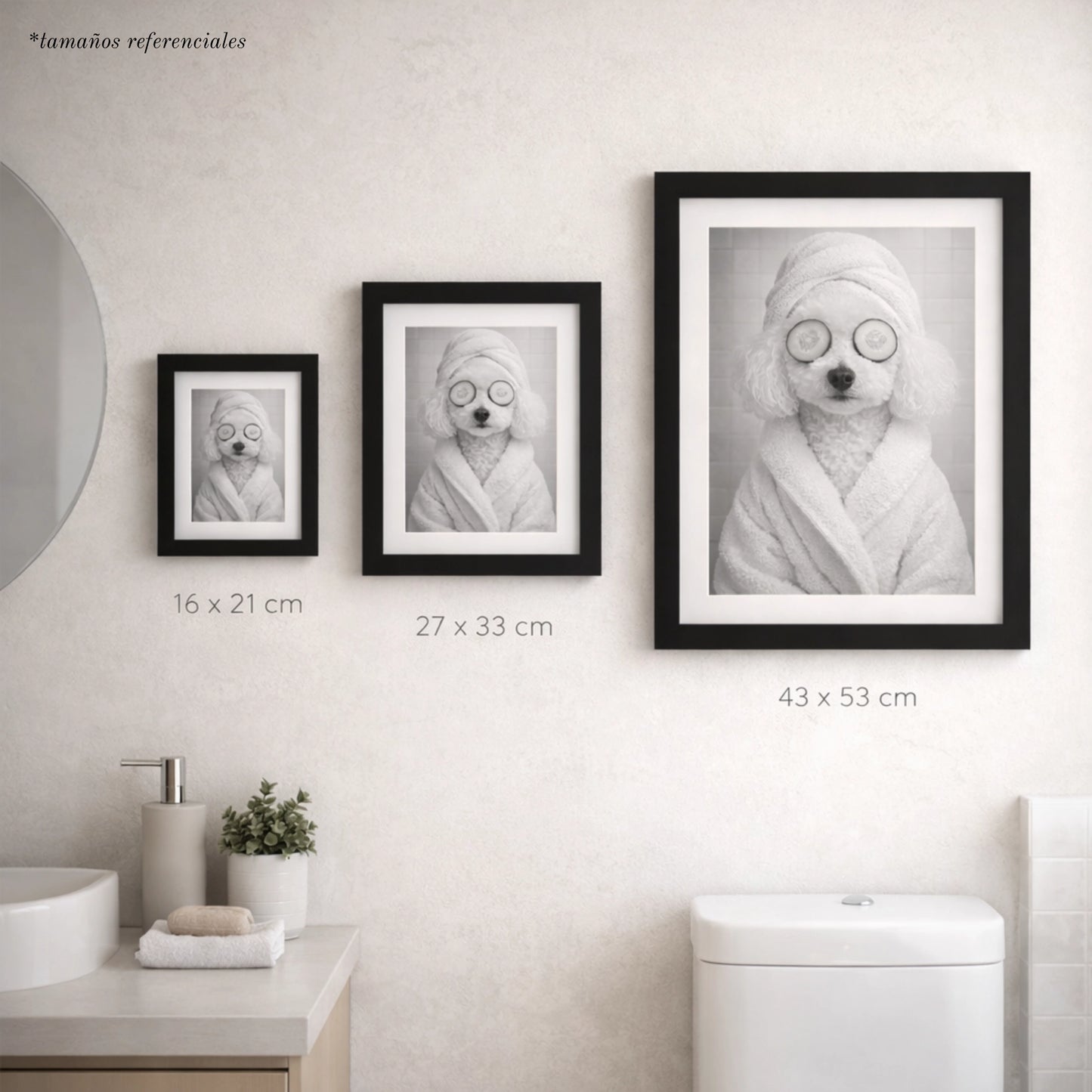 Cuadro Mascota Estilo Spa Personalizado