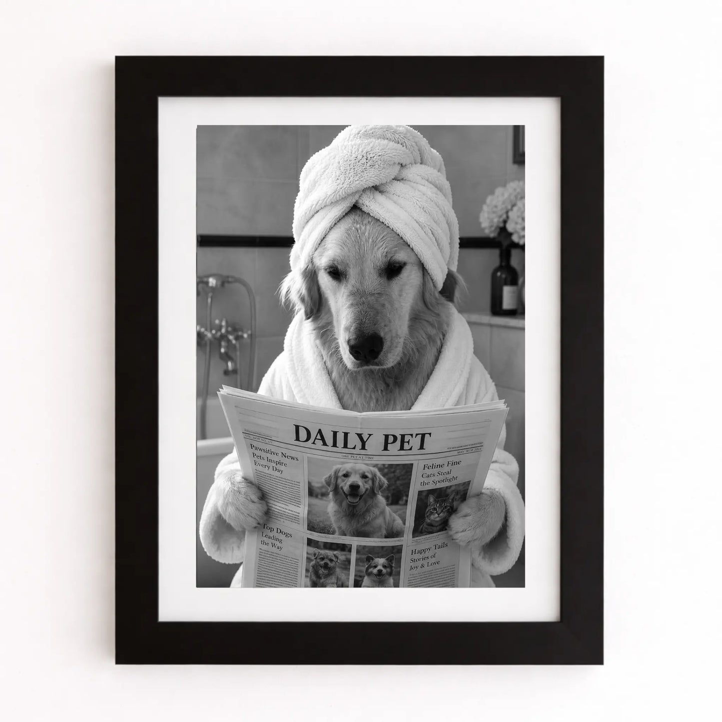 Cuadro Mascota Lectura Diario Personalizado