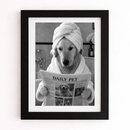 Cuadro Mascota Lectura Diario Personalizado