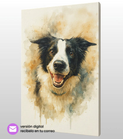 Retrato Digital de Mascota Estilo Acuarela