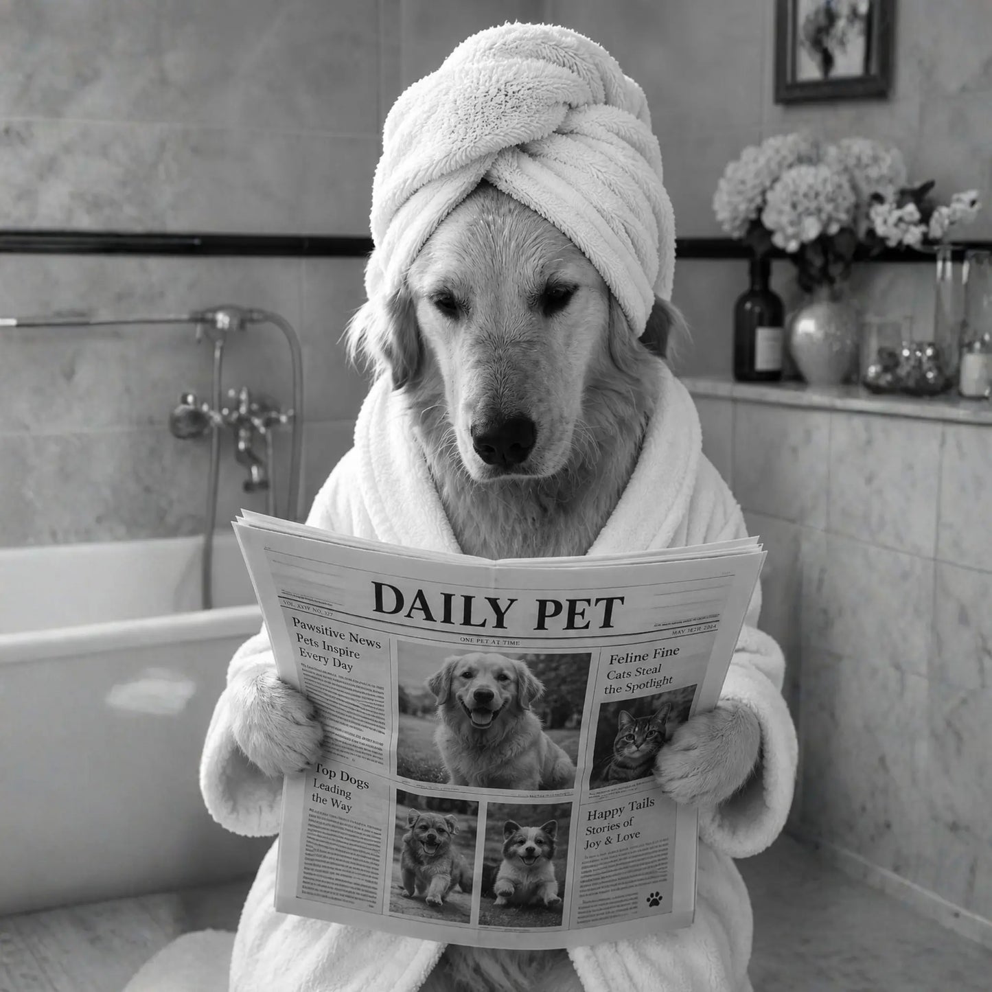 Cuadro Mascota Lectura Diario Personalizado
