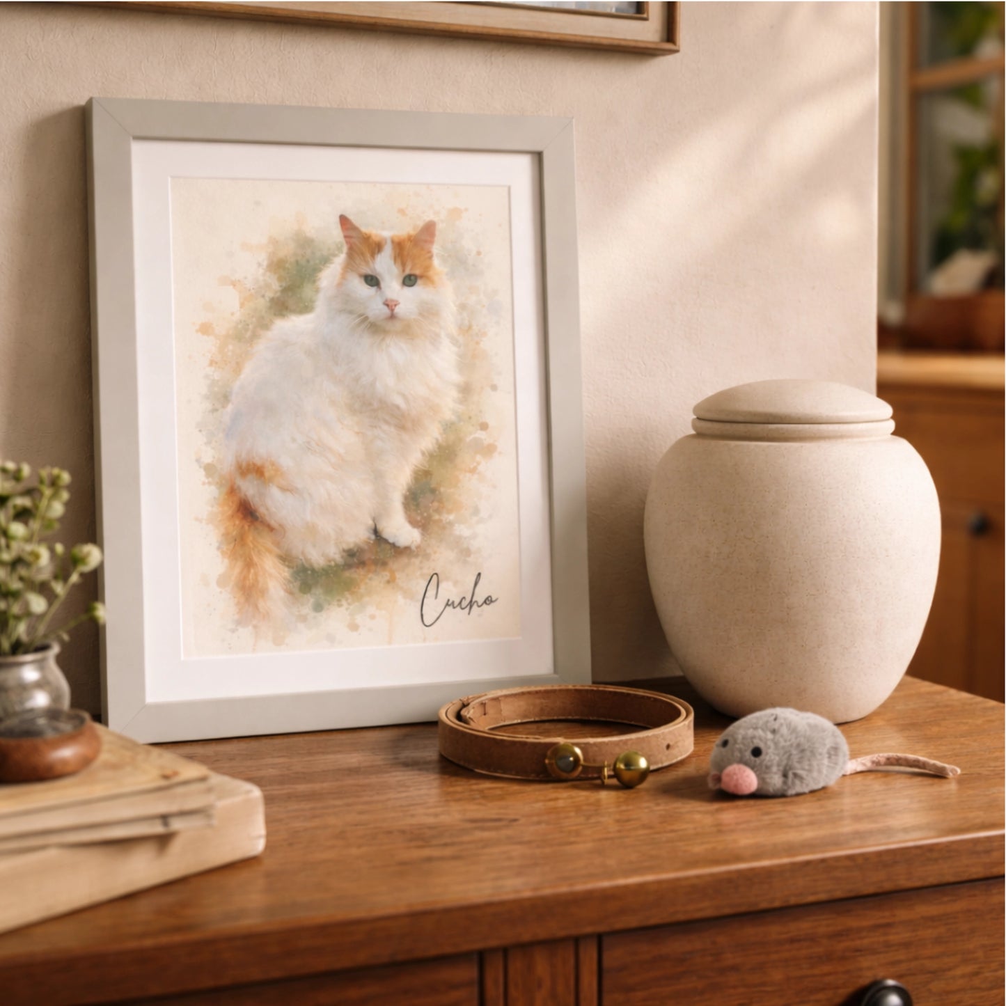 Cuadro Personalizado de Mascota Acuarela