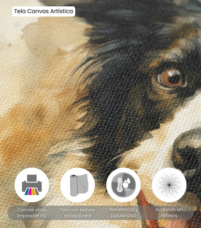 Retrato Enmarcado Mascota Personalizado Estilo Acuarela