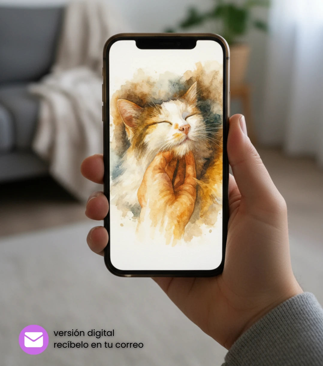 Retrato Digital de Mascota Estilo Acuarela