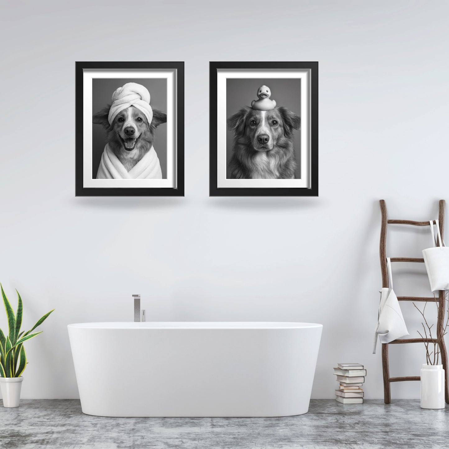 Retrato Personalizado de Mascota — Toalla Spa