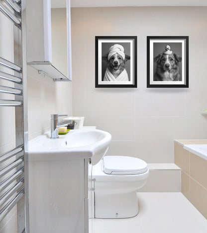 Retrato Enmarcado Mascota Decorativo para Baño – Toalla o Patito de Hule