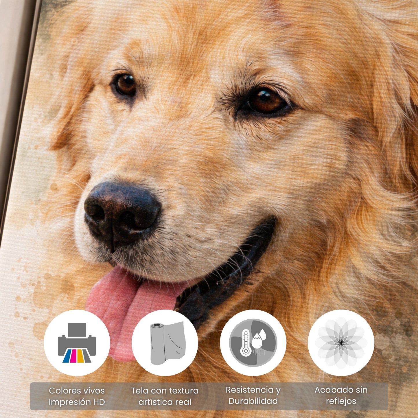 Cuadro Personalizado de Mascota Acuarela