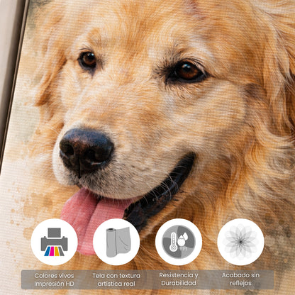 Cuadro Personalizado de Mascota Acuarela