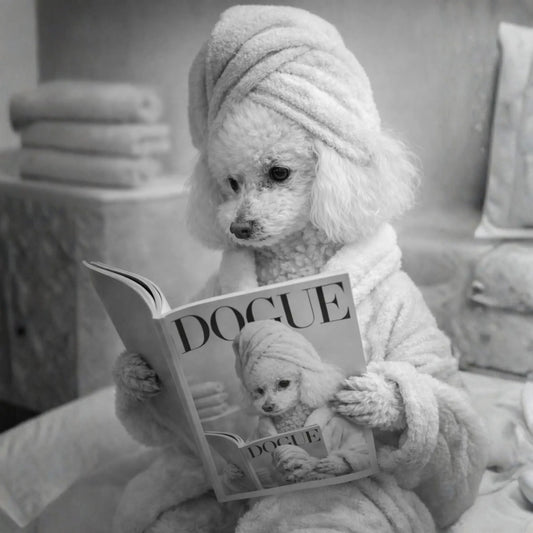 Cuadro Mascota Lectura Vogue Personalizado