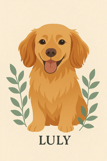 Retrato Mascota Personalizado Estilo Vectorial