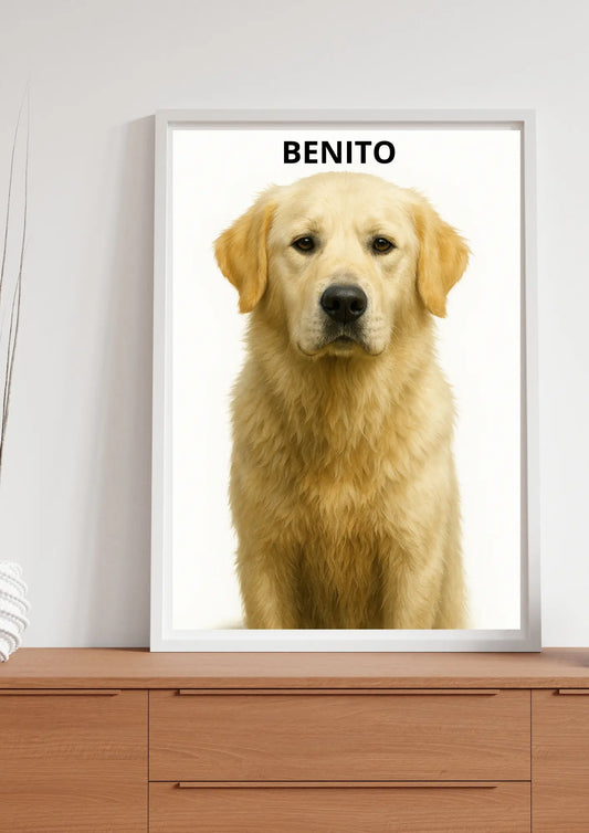 Retrato Mascota Personalizado Estilo Realista Minimalista Moderno