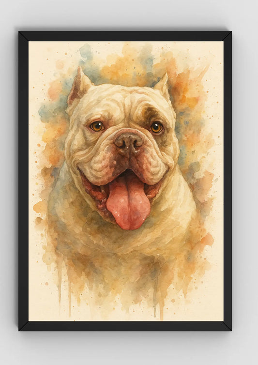 Retrato Mascota Personalizado Estilo Acuarela Splash Art