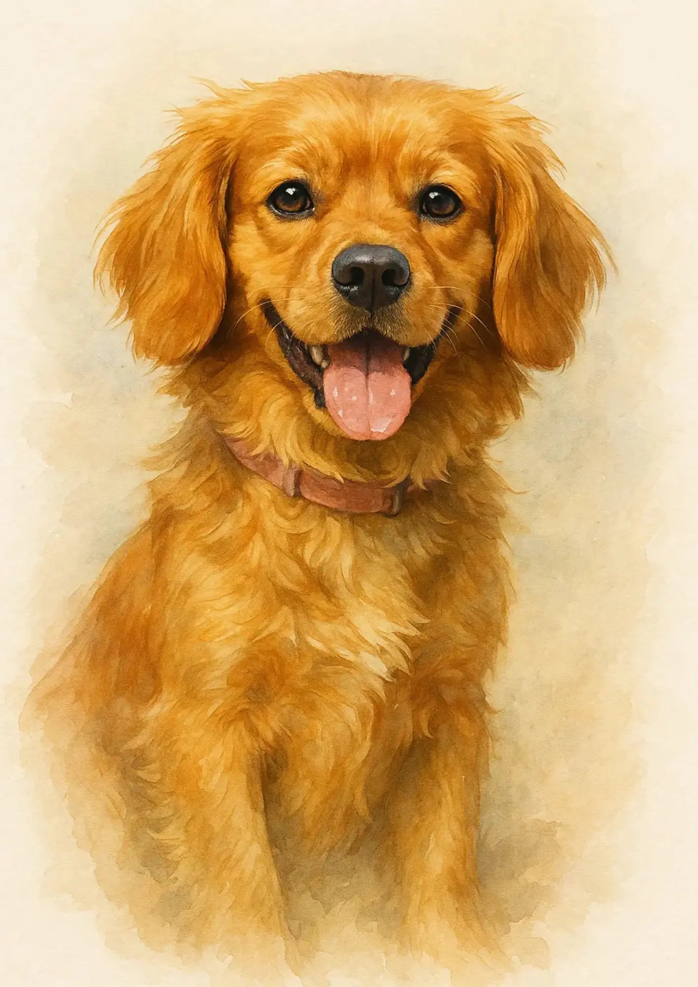 Retrato Digital de Mascota Estilo Acuarela