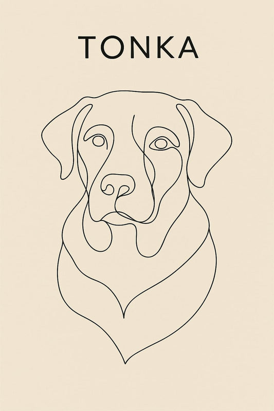 Retrato Digital Estilo One Line Minimalista