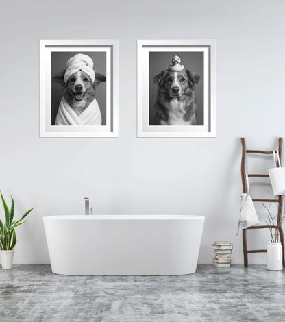 Retrato Enmarcado Mascota Decorativo para Baño – Toalla o Patito de Hule